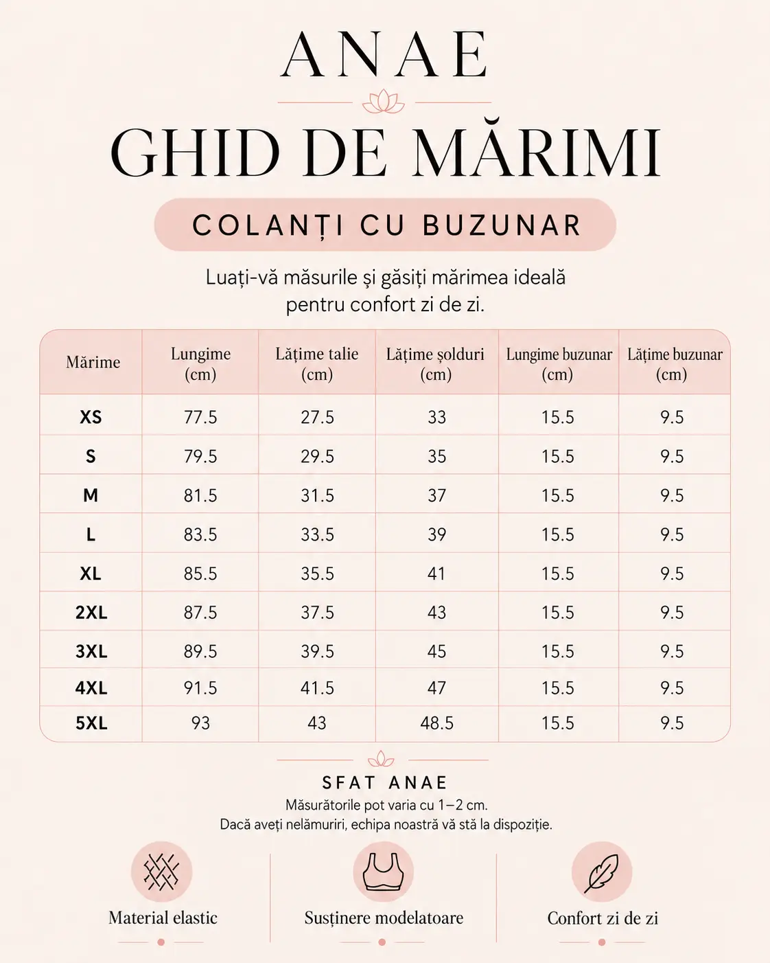 Colanți modelatori ANAE cu buzunar