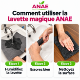 Lavettes microfibres ANAE – nettoyage des vitres et miroirs